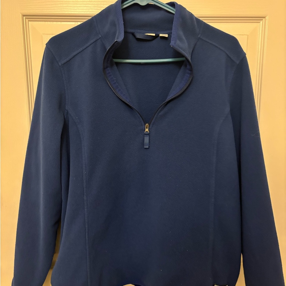 L.L. Bean Navy Fleece Pullover